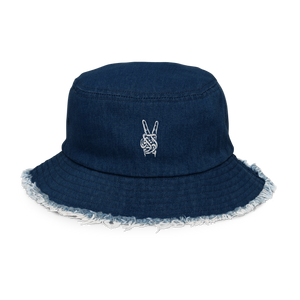 Pirouzi 'Freedom' denim bucket hat